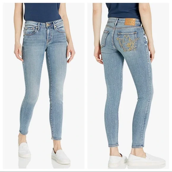 True Religion Jennie Buddha Back Pocket Skinny Jeans - Picture 1 of 10